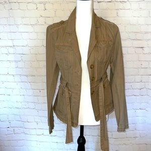 Aeropostale Military Style Taupe Jacket size Small